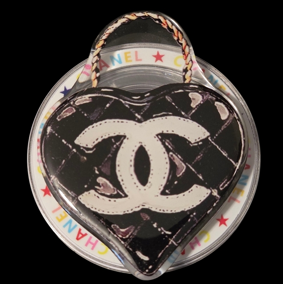 Black Heart CC PopSocket Phone Grip – Cute Glam Accessory - Picture 1 of 3